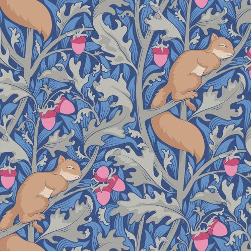 Fabric~ TILDA Hibernation Squireldream (Blue)