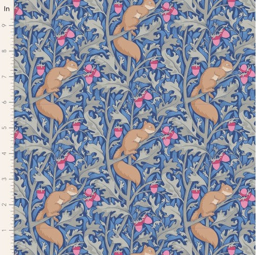 Fabric~ TILDA Hibernation Squireldream (Blue)