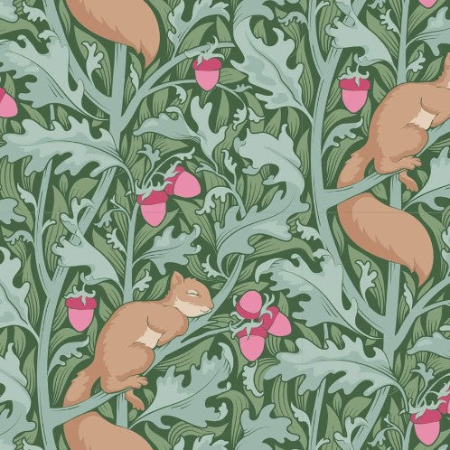Fabric~ TILDA Hibernation Squireldream (Sage)