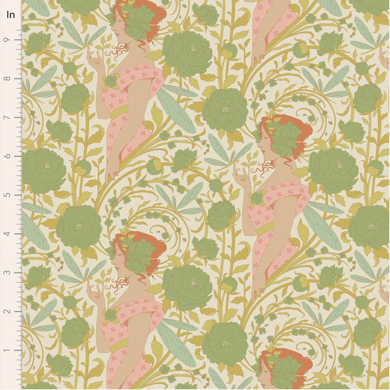 Fabric ~ TILDA Songbird - Aubery Green