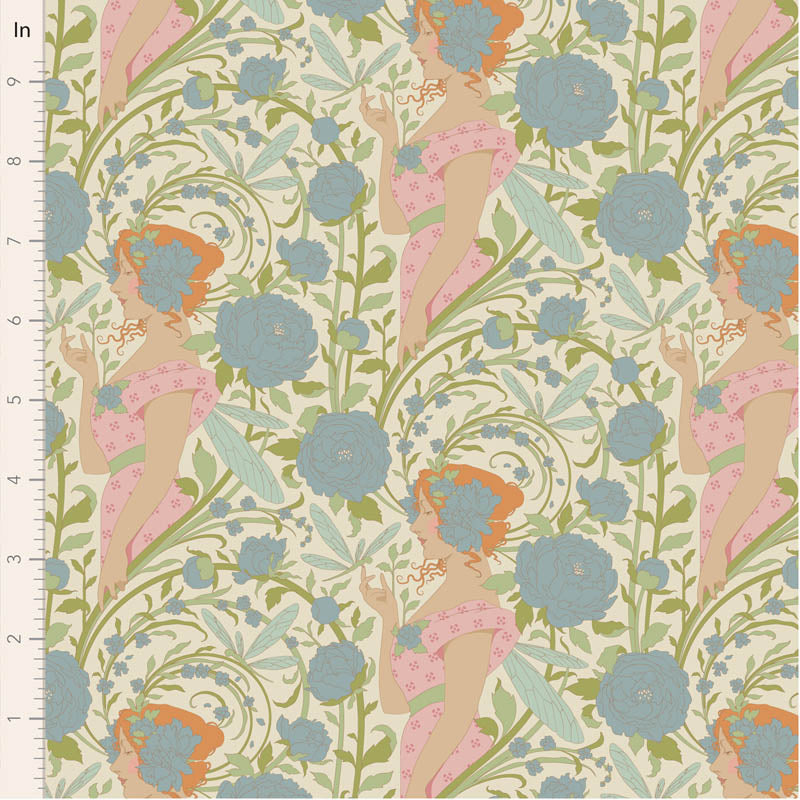 Fabric ~ TILDA Songbird - Aubery Blue