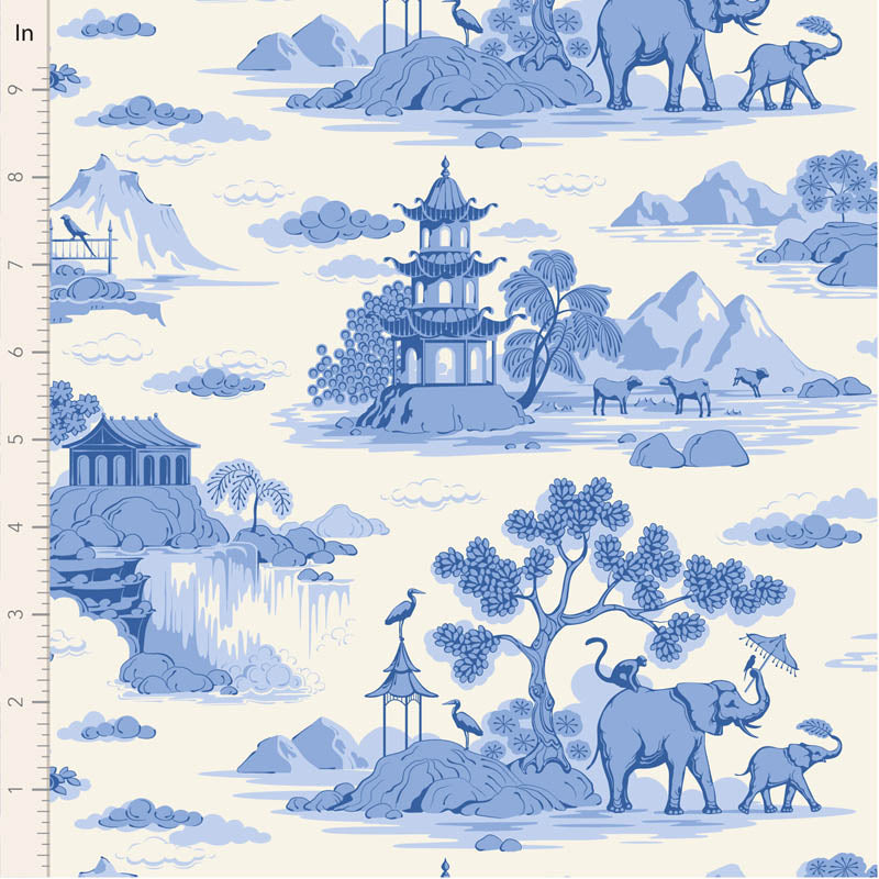 TILDA - Something Blue - Cottonview Cream 100670