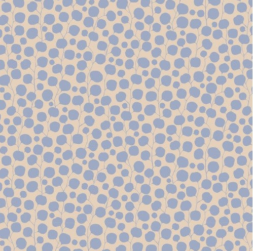 Fabric~ TILDA Hibernation Eucalyptus (Light Blue)