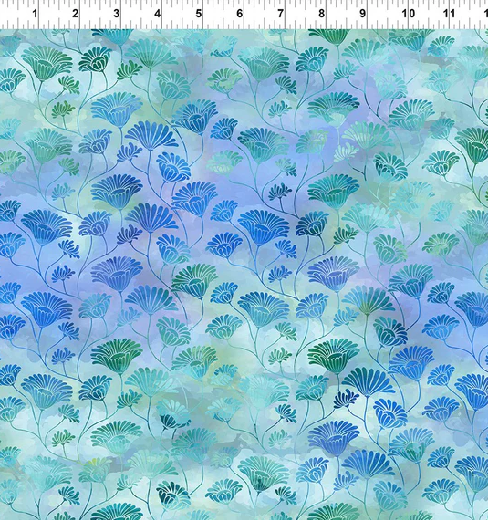 Jason Yenter - Felicity 4FEL-2 Blue Flower Vines