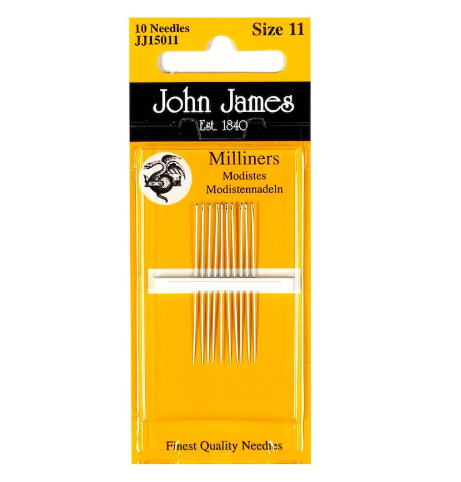 John James - Milliners needles (size 11)