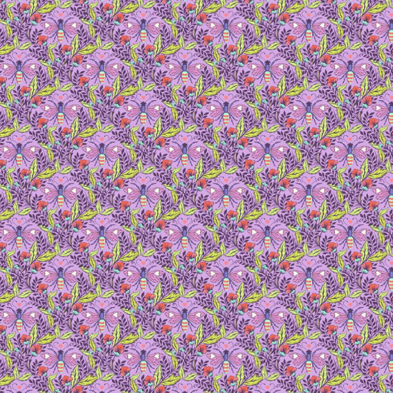 Tula Pink~ Full Moon Forest 2 'Shake your Honey Maker' (Blossom)