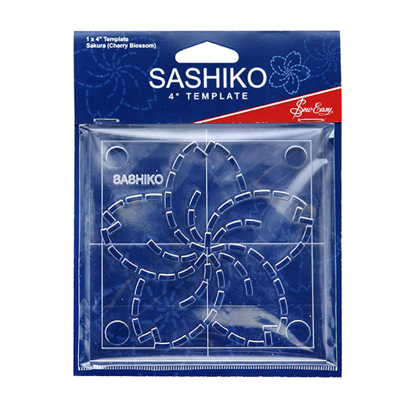 Sashiko Template 4" - Sakura (Cherry Blossom)