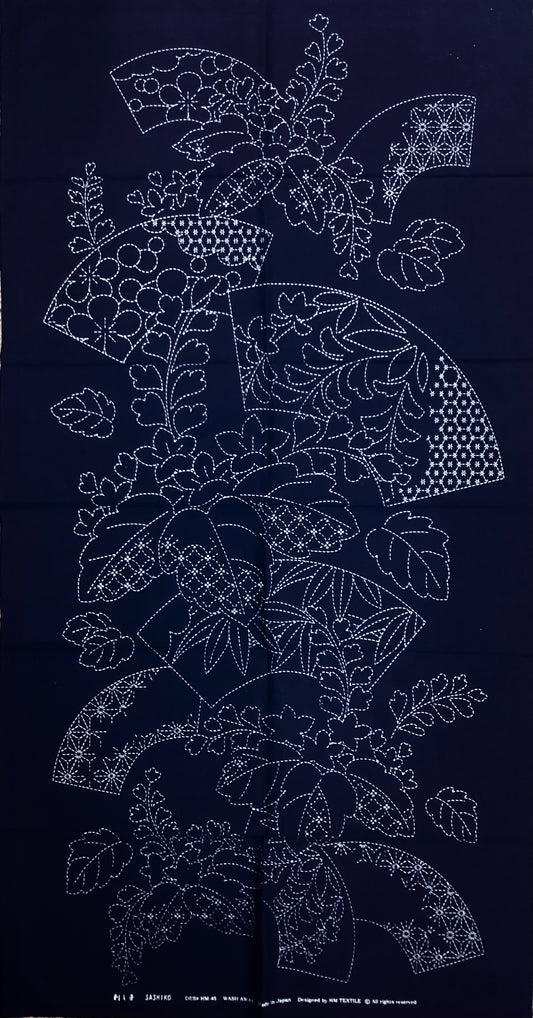 Sashiko Panel - DES# HM-45 Navy