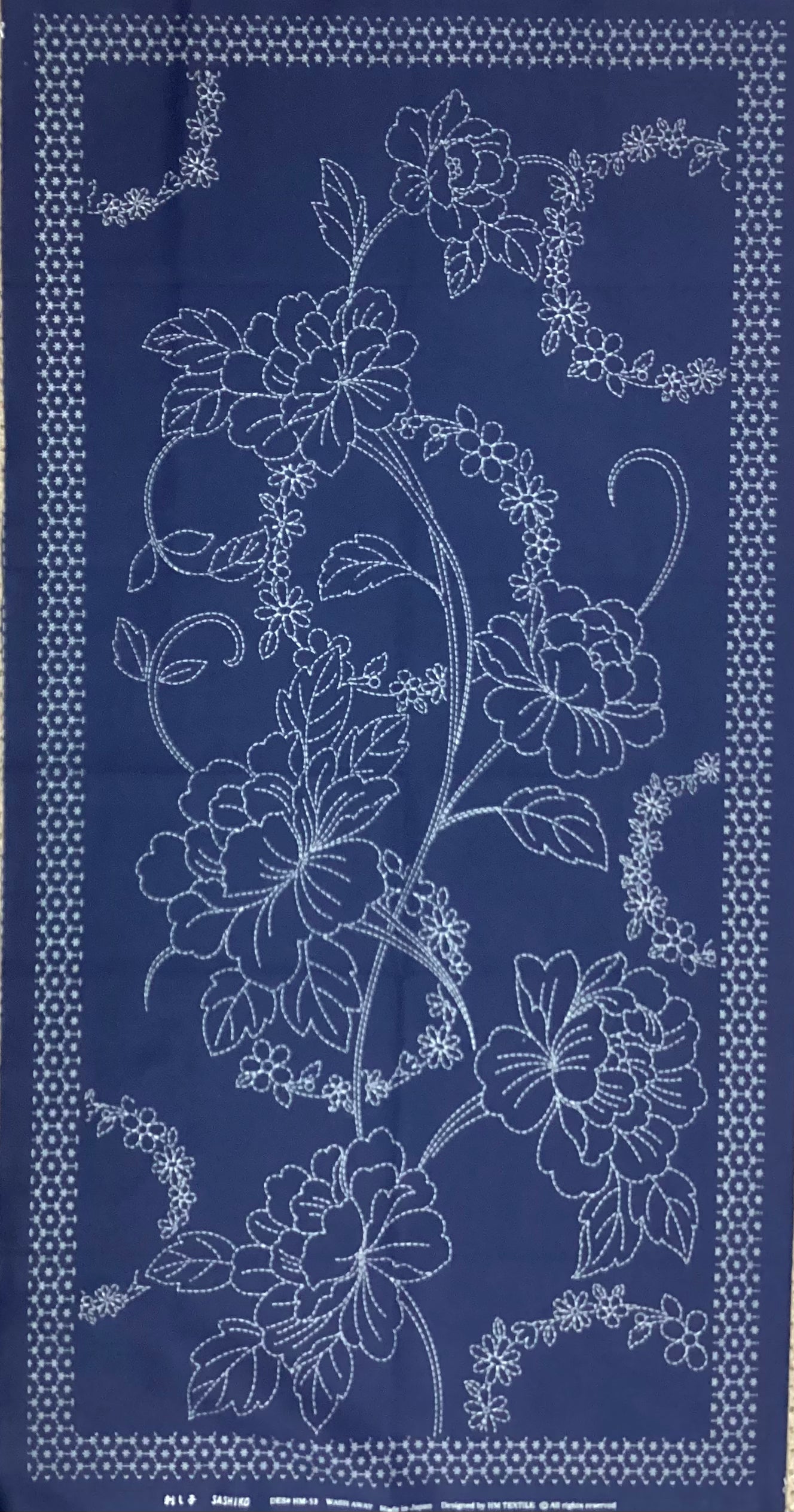 Sashiko Panel - DES# HM-53 Navy