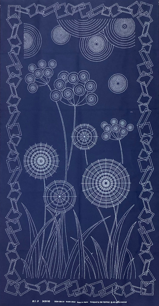 Sashiko Panel - DES# HM-54 Navy