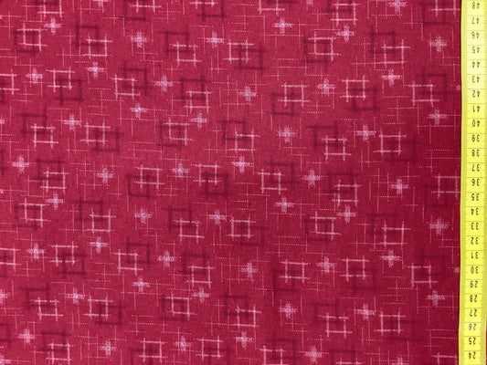 Japanese Fabric - Sevenberry Kasuri #88229D1-3 Red