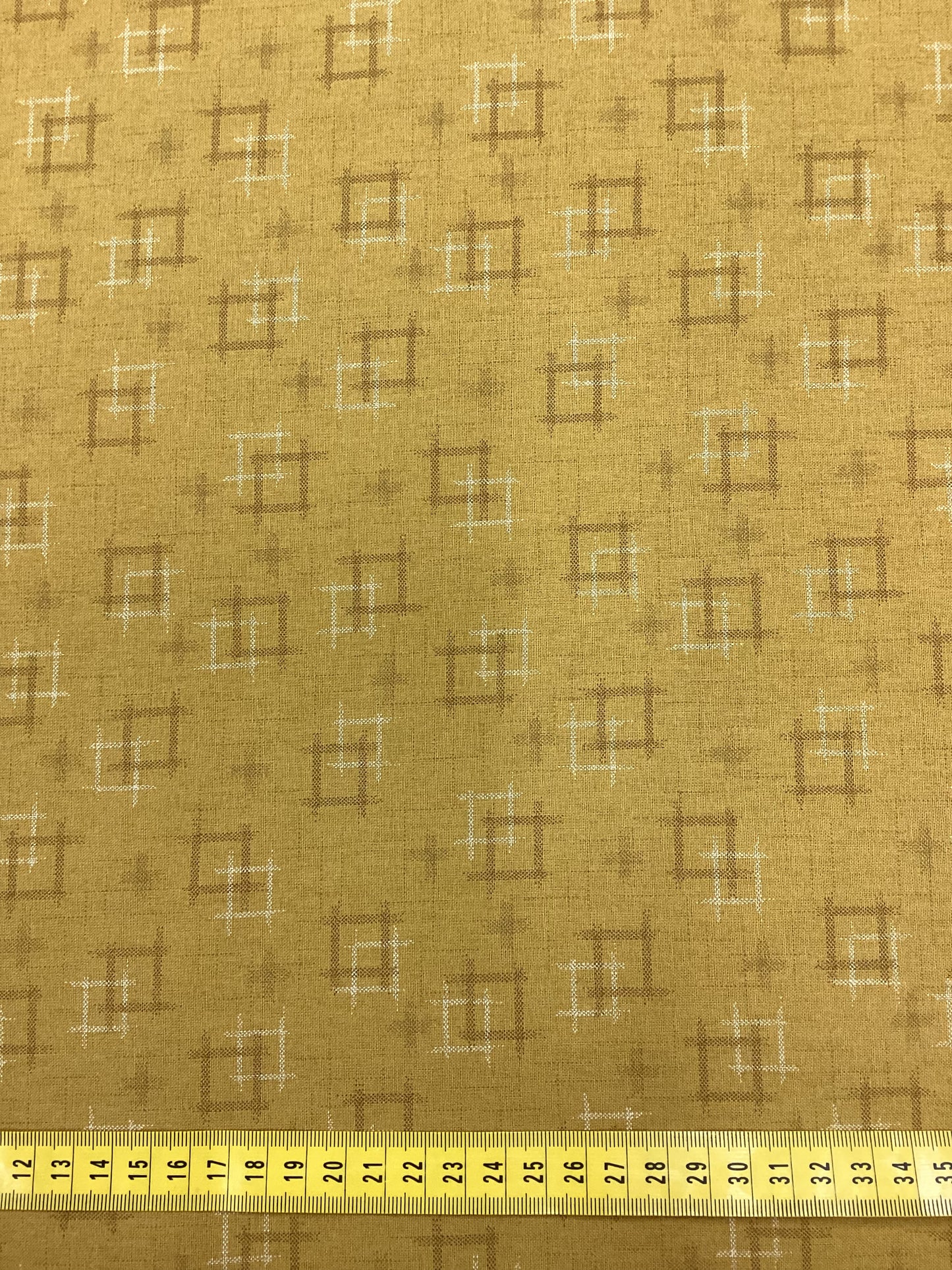 Japanese Fabric - Sevenberry Kasuri #88229D1-2 Gold