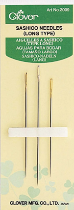Clover  Long Sashiko Needles 3 pk