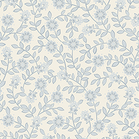 Wide Back - Blue/White Field Floral