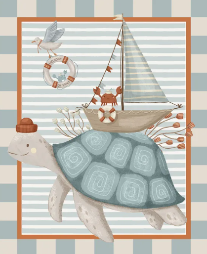Panel - Devonstone Collection - Ahoy - Turtle