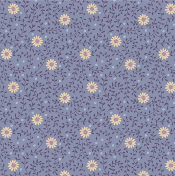 Fabric ~ TILDA Sanctuary - Daisydream Pitch Blue - 100573