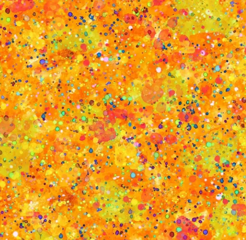 Fabric - Oasis - orange splatter #59-7692