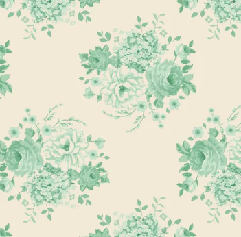 Fabric ~ TILDA Sunday Brunch - 100584 Mia Teal