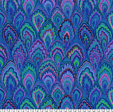 Kaffe Fassett Marble Scallops - BLUE