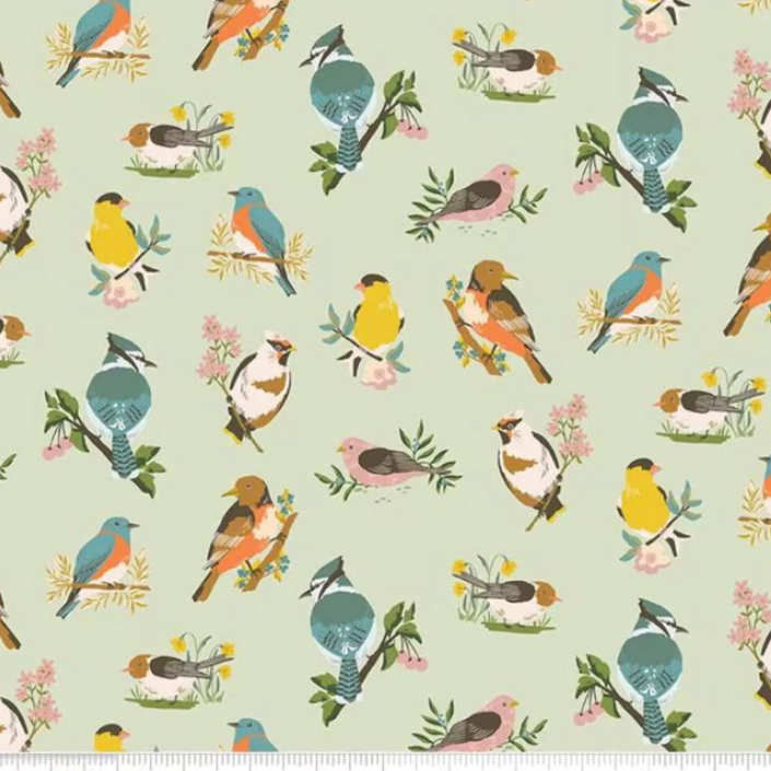 Winged Melody C15911 Birds - Sage