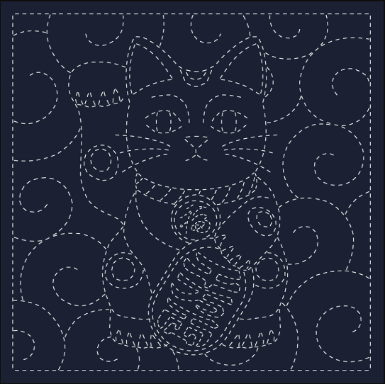 Sashiko cloth - MANEKI-NEKO