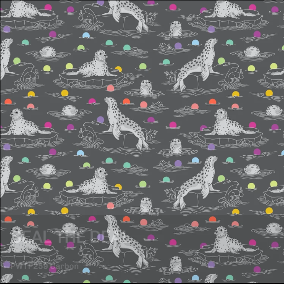 Tula Pink~ Graywork 'Seal the Deal' (Carbon)