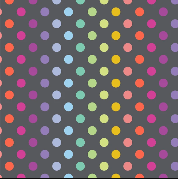 Tula Pink~ Graywork 'Disco Poms' (Carbon)
