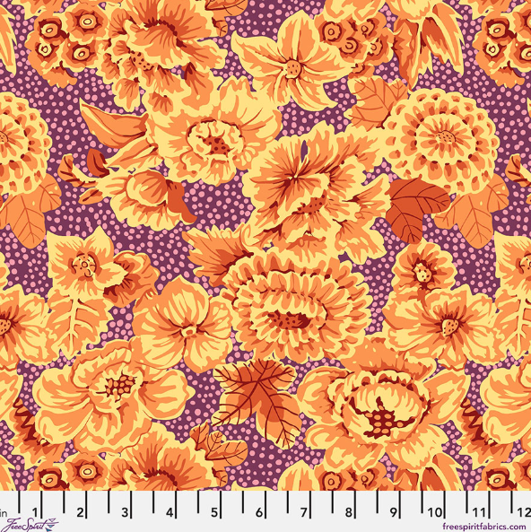Kaffe Fassett - Floral with Dots - Plum