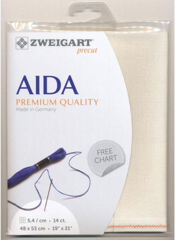 Zweigart Aida - 14 ct. Fat 1/4 (Ecru)