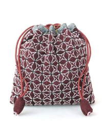 Kit - Weaving Sashiko Koki Drawstring Bag (Red)
