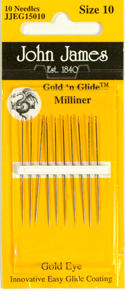 Gold'n Glide - Milliners needles (size 10)