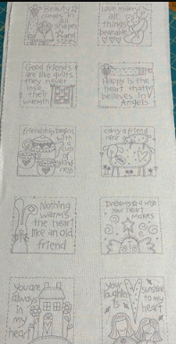 Stitchery Panel - Sweet Sentiments