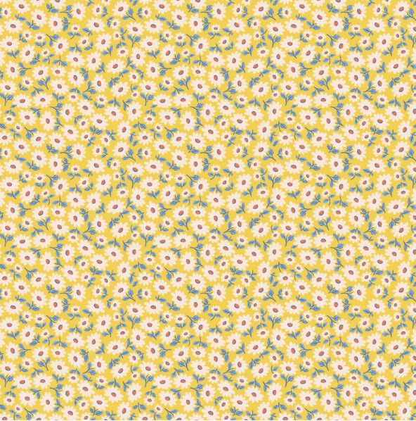 Fabric - Bluebells & Buttercups - Sugar Daisy Sunshine