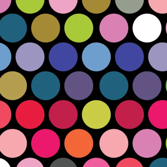 Fabric - Wideload 108" Large Spot Black