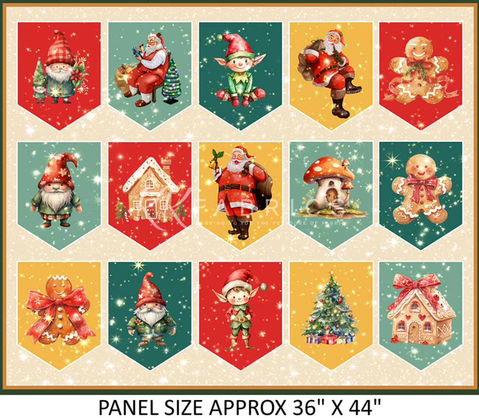 Panel - Santa's Village Bunting
