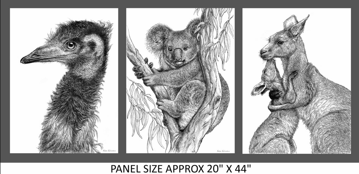 Panel - Wildlife & Wildflowers B&W