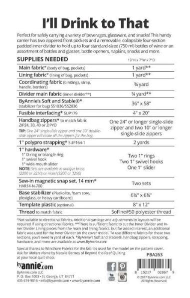 Pattern- I'll Drink to That