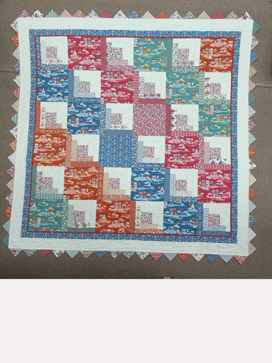 Madison's Log Cabin Quilt Kit - Tilda Village Life
