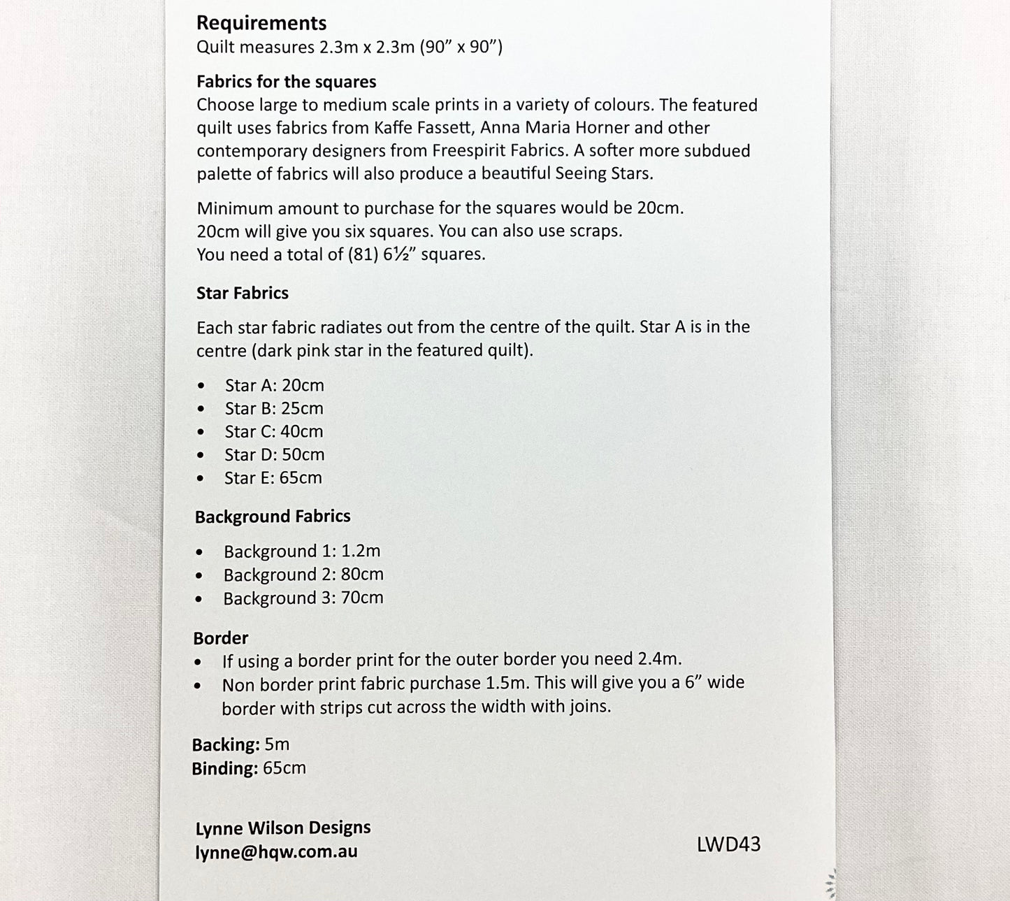 Pattern- Seeing Stars