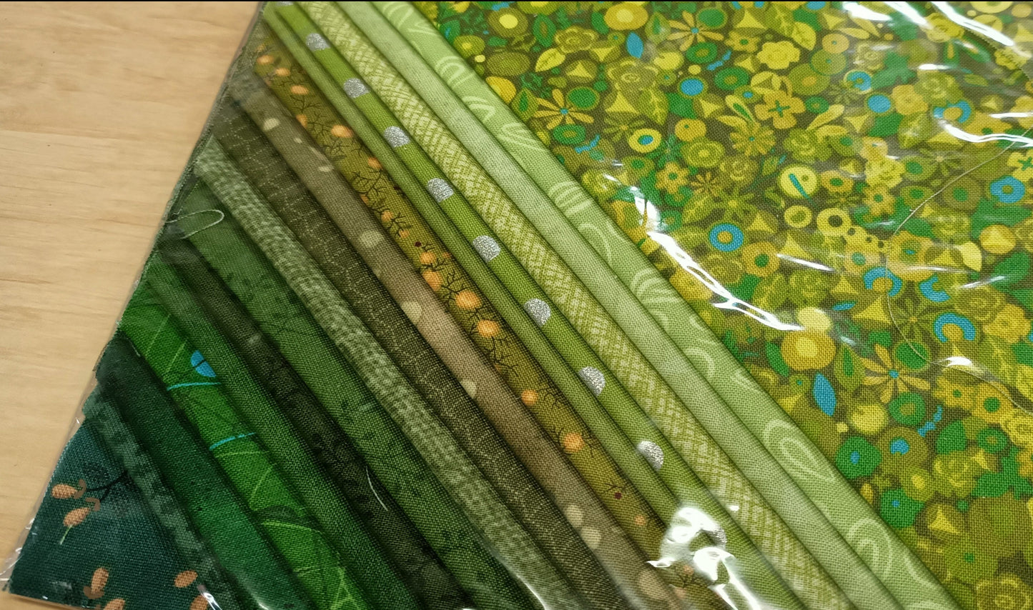 Charm Pack (7" Squares) - Greens