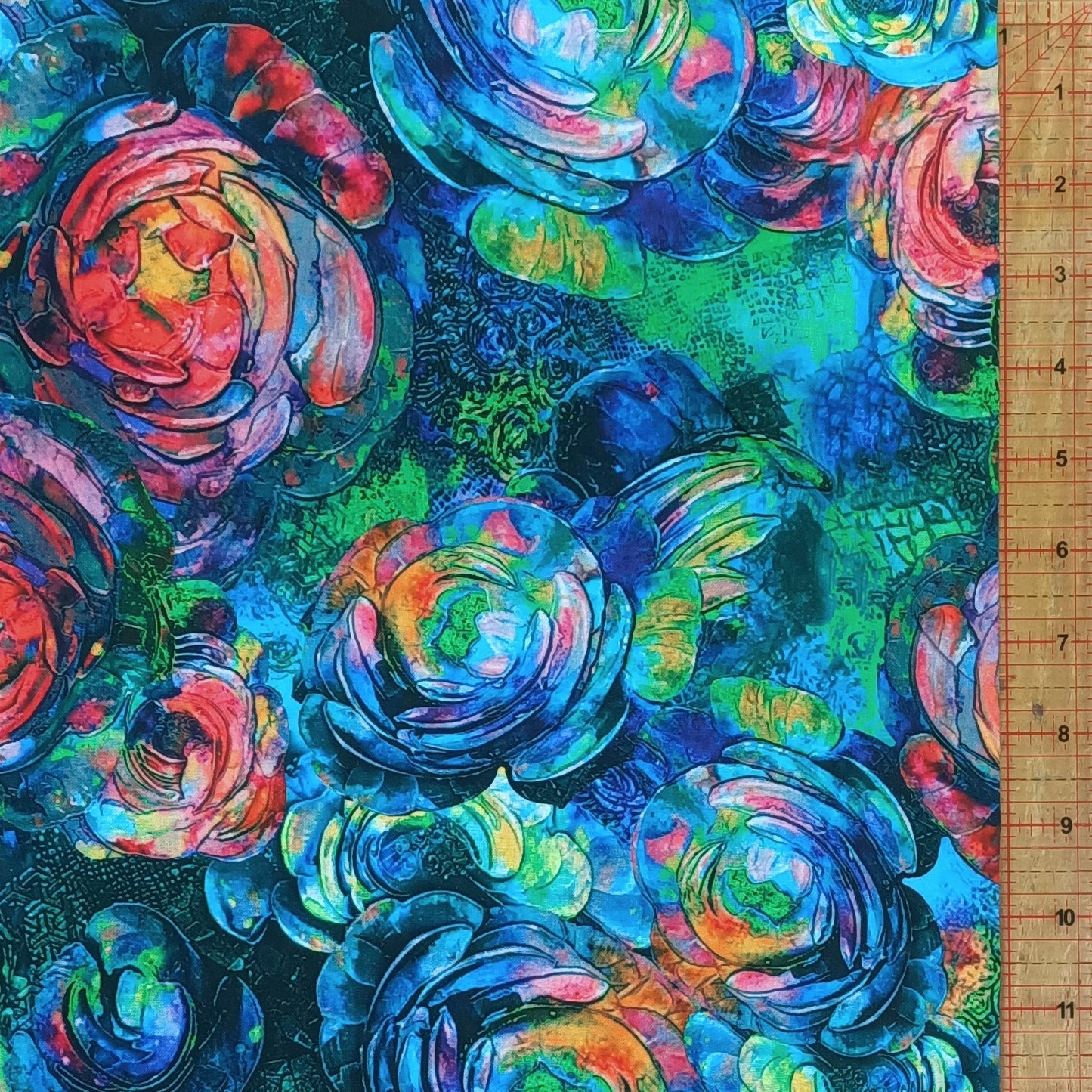 Wide Back - Peonies Green 1096X