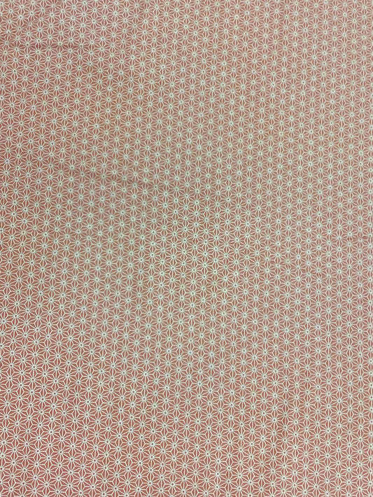 Japanese Fabric - small Geometric Triangles (Soft Pink)