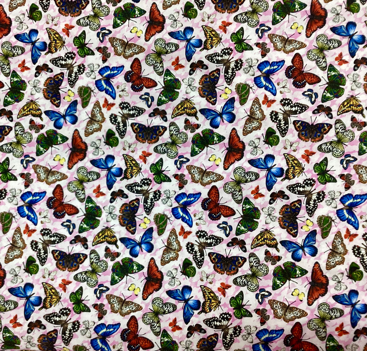 Fabric - Frolicking Fields Butterflies (Pink)