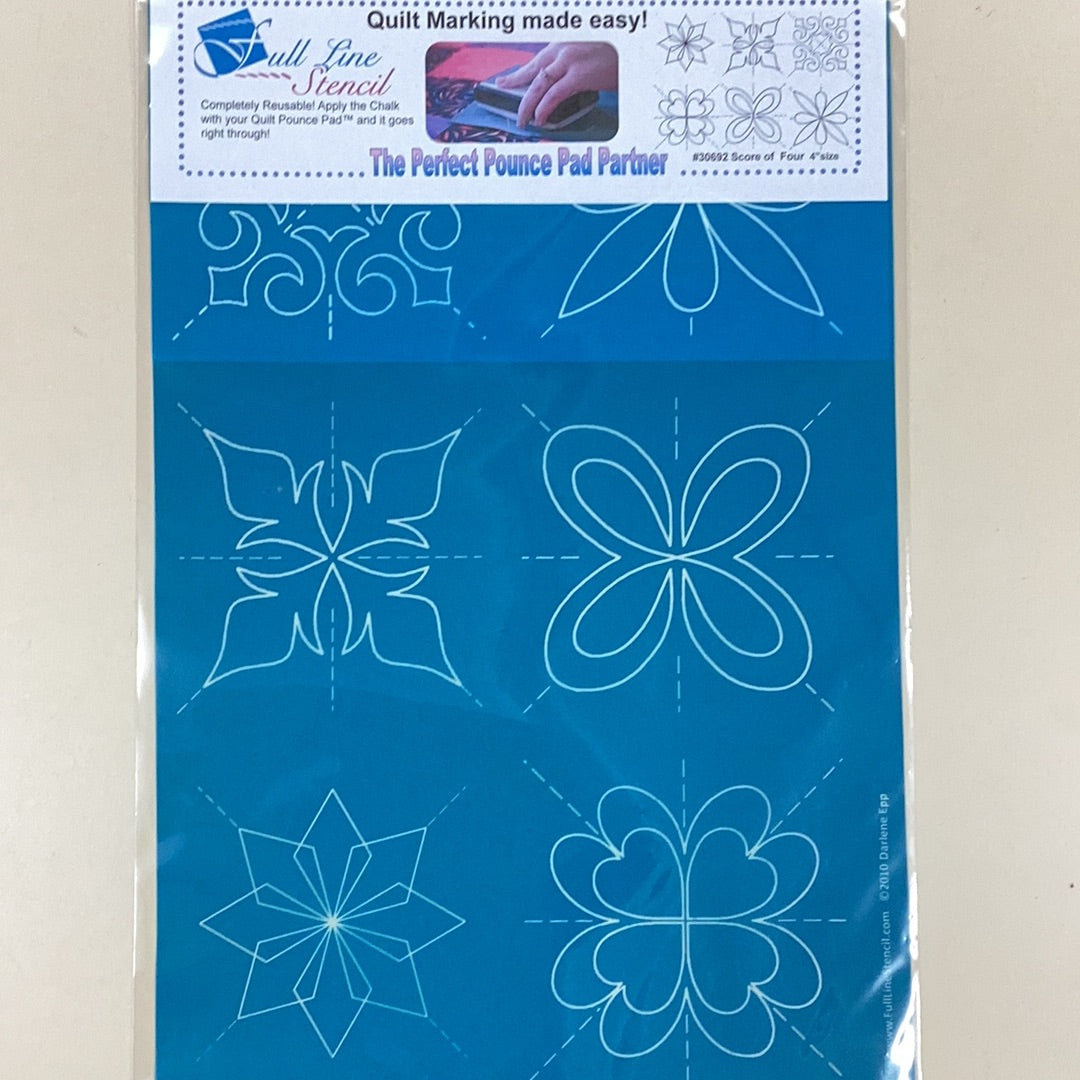 Quilt Pounce Powder Stencils