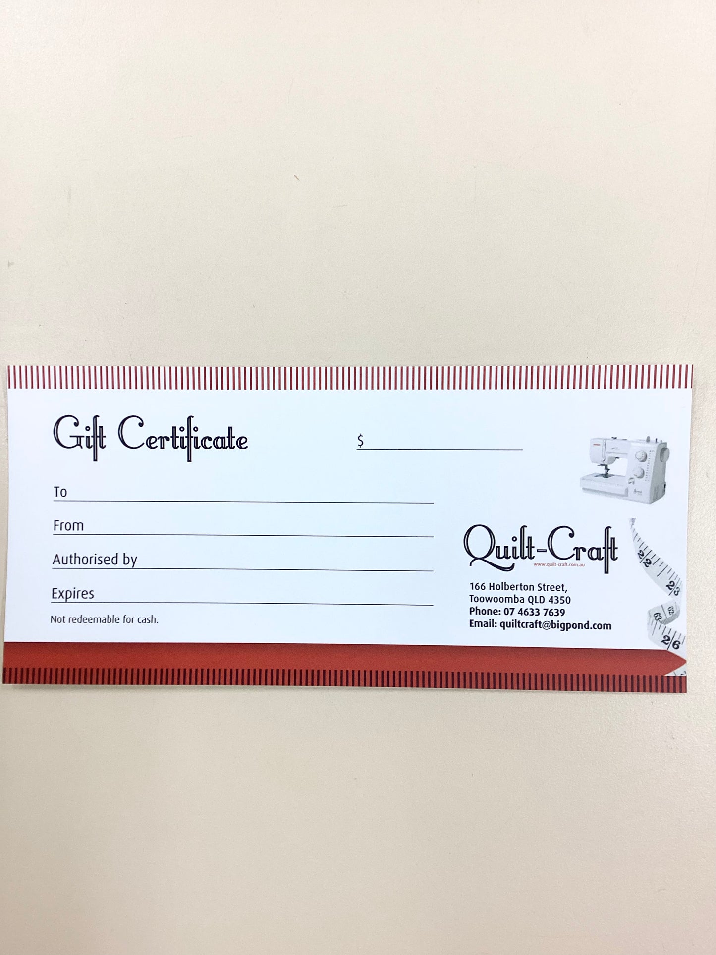 Quilt-Craft Gift Voucher