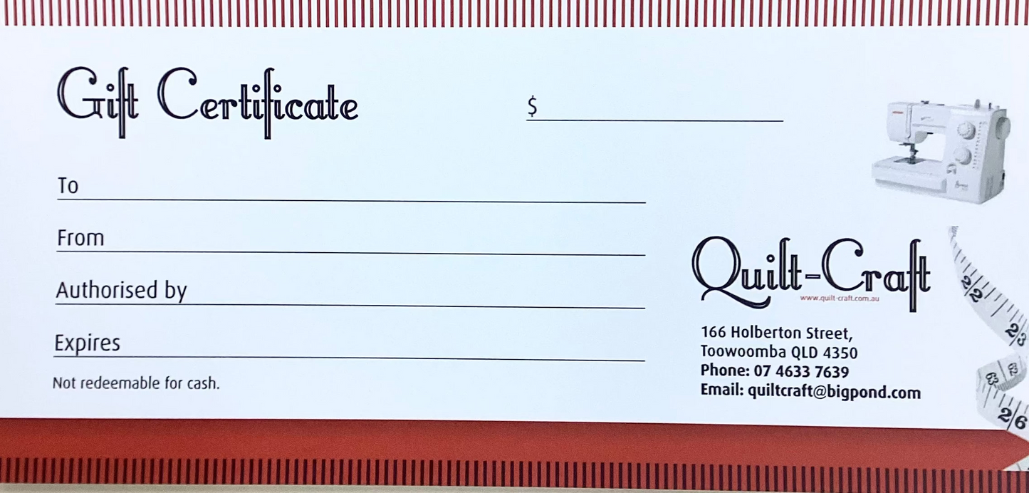 Quilt-Craft Gift Voucher