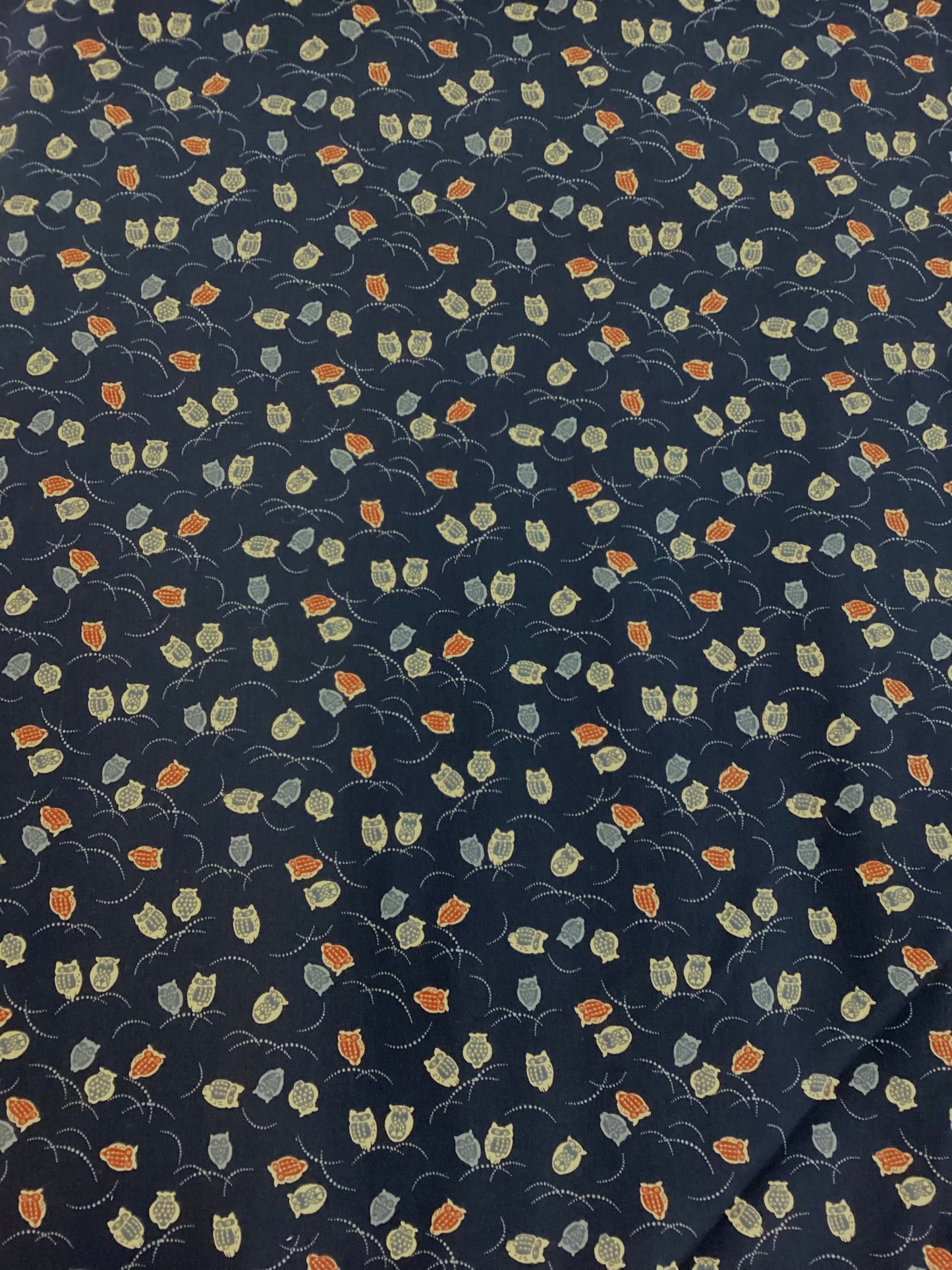 Japanese Fabric - Owls (Navy)