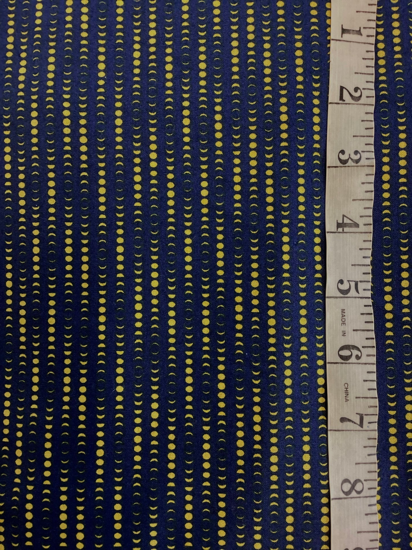 Japanese Fabric - The moon Rabbit - moon cycle (navy)