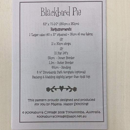 Pattern- Blackbird pie