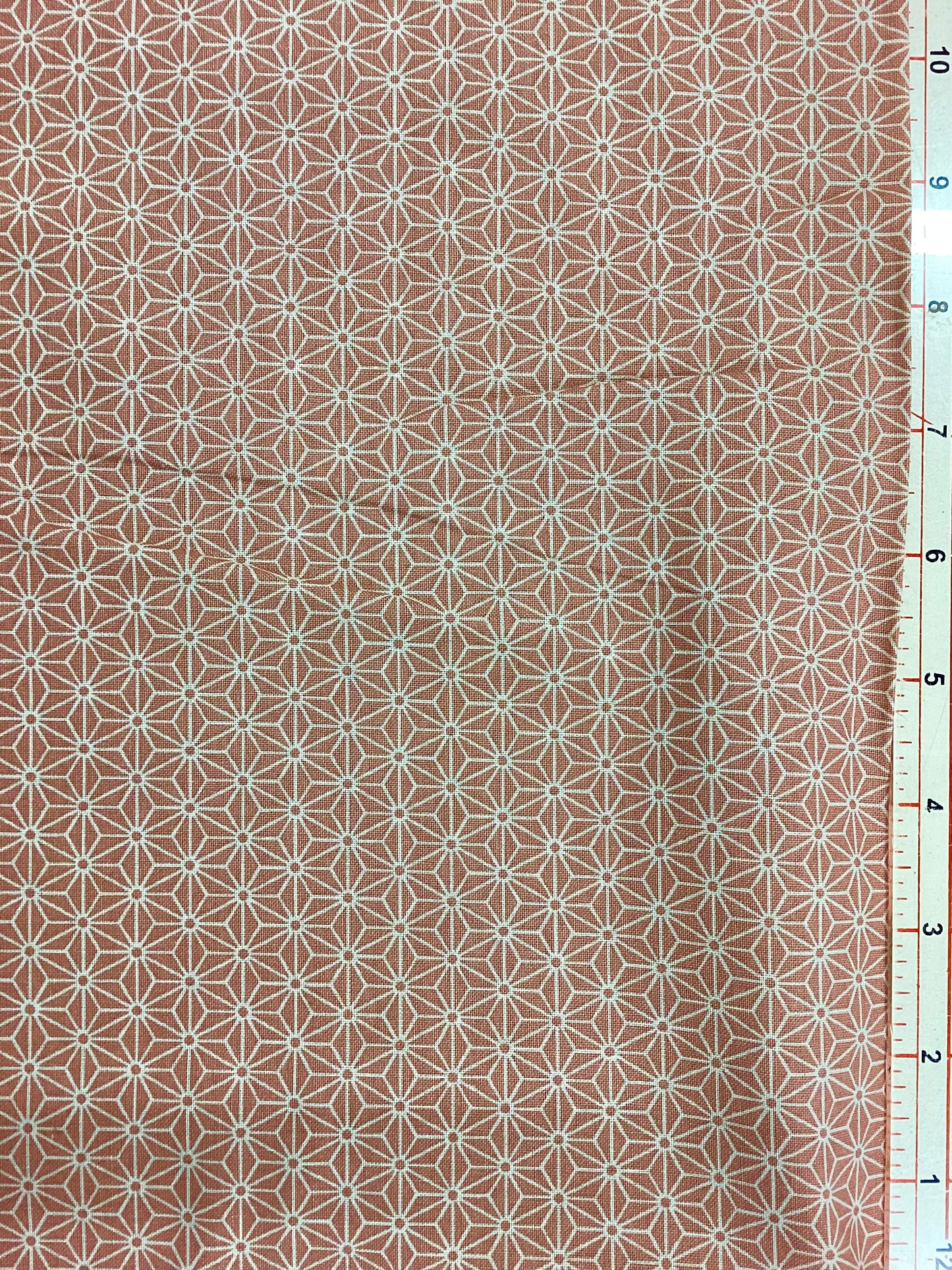 Japanese Fabric - small Geometric Triangles (Soft Pink)